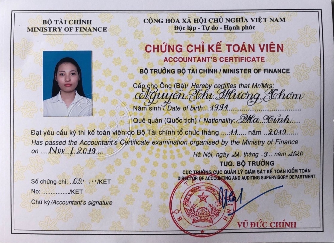Chứng chỉ hành nghề kế toán - Ms Thơm