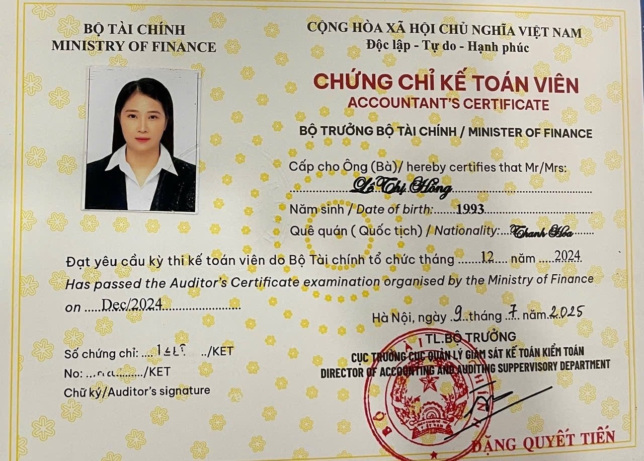 Chứng chỉ hành nghề kế toán