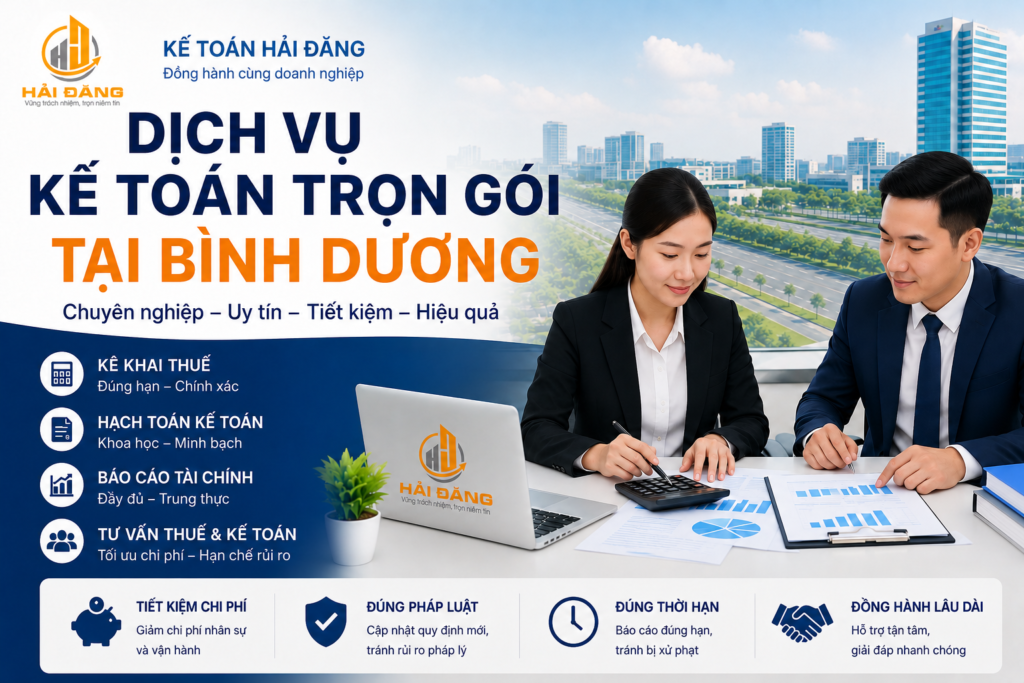 Dịch vụ kế toán trọn gói tại Bình Dương
